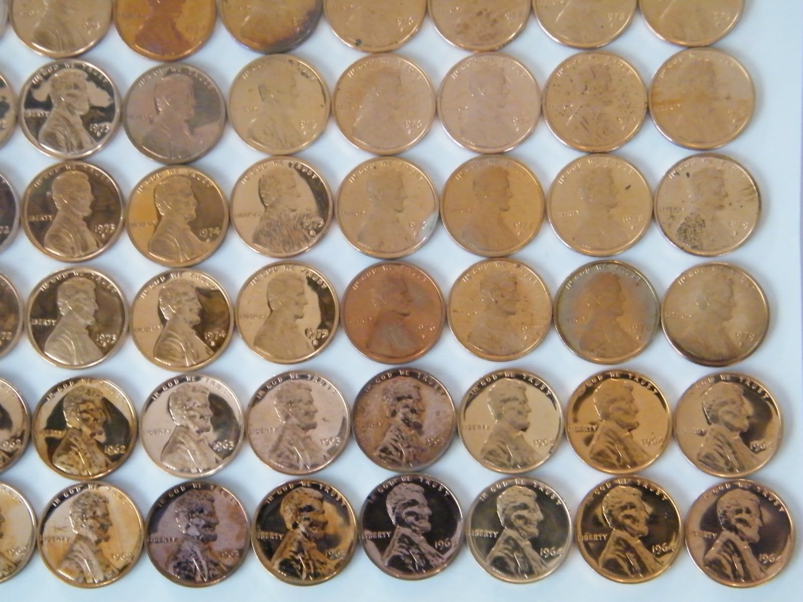 1960-1967 P-1968 -1979 S Lincoln Penny Proof 20 Coin Set US Mint minor issues