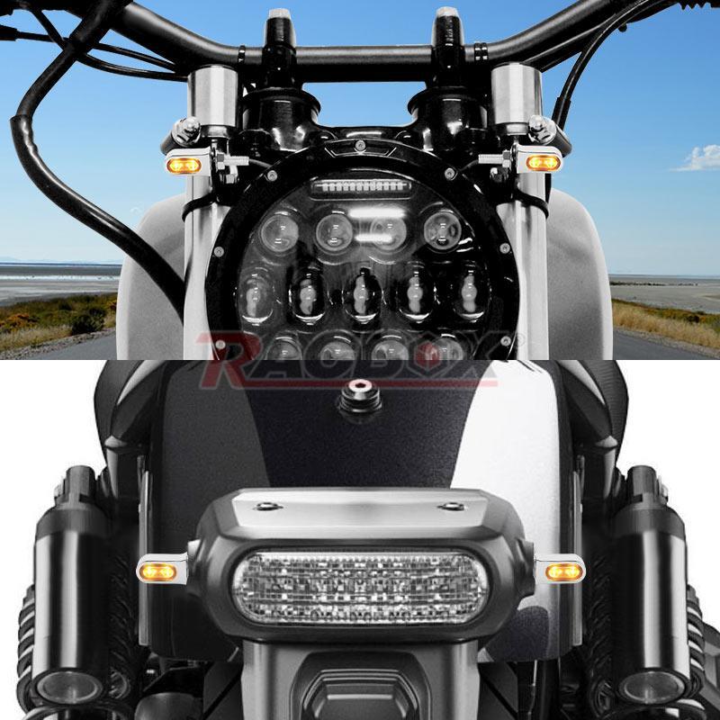 2X Motorcycle Mini LED Turn Signal Light Lamp Indicator Blinker Chrome Universal