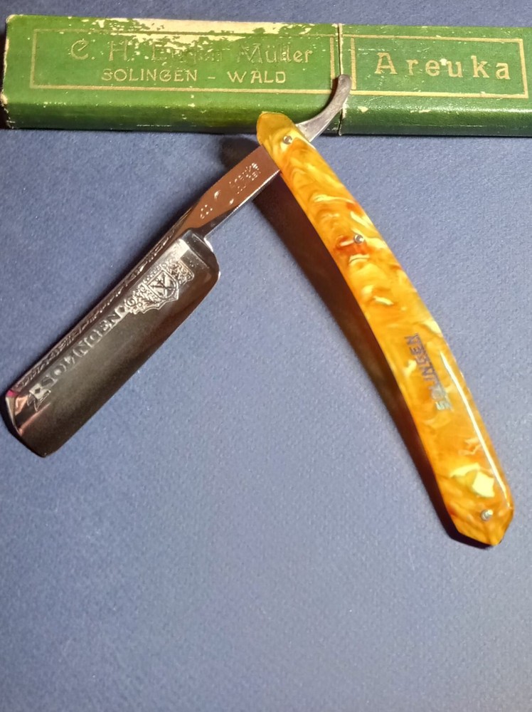 Vintage sstraight razor "Areuka" Solingen