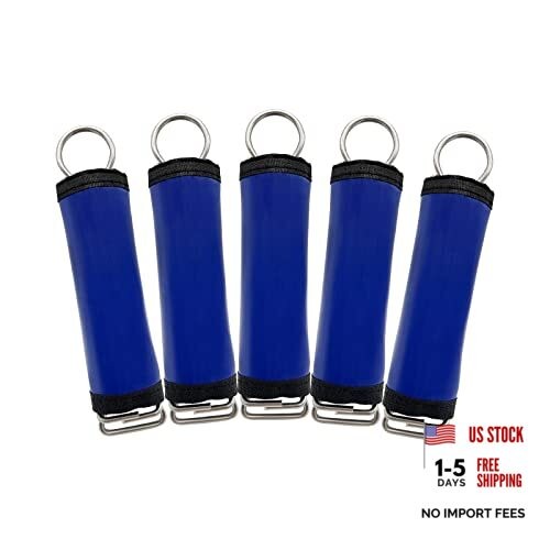 Pack Pool Spring Wraps (Patented) Pool Cover Spring Sleeves with Hook & 5 Blue