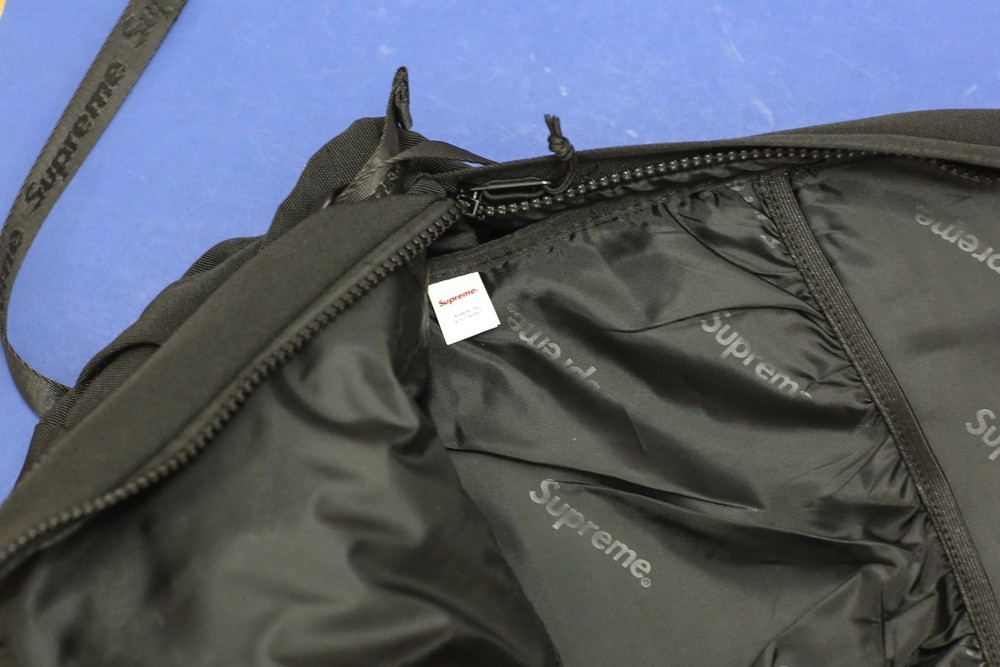 Supreme SS25 Black Nylon Backpack NWT