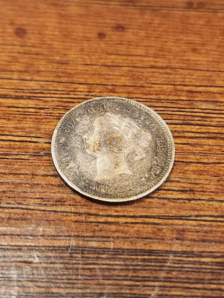 1889 Canada 5 Cents Silver Coin