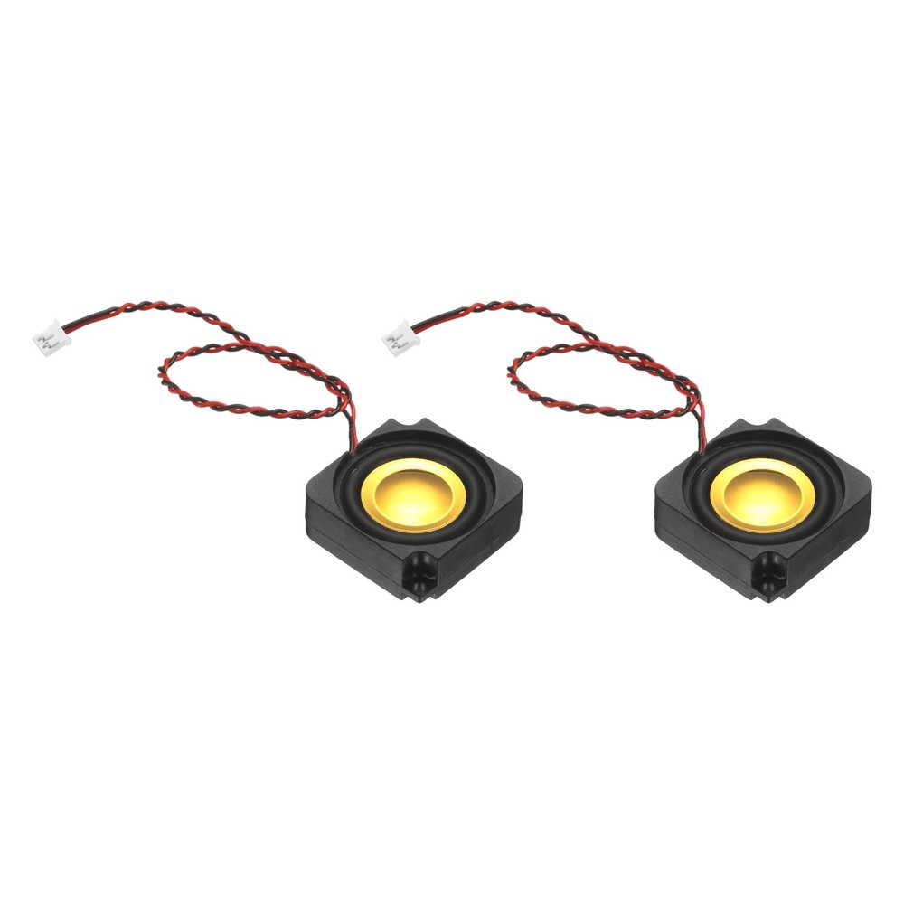 3W 4Ω Mini Speaker, 2PCS Full-Range Portable Micro Loudspeakers, Black Gold