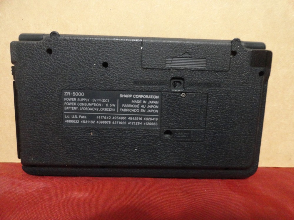 SHARP ZAURUZ ZR-5000 ELECTRONIC ORGANIZER