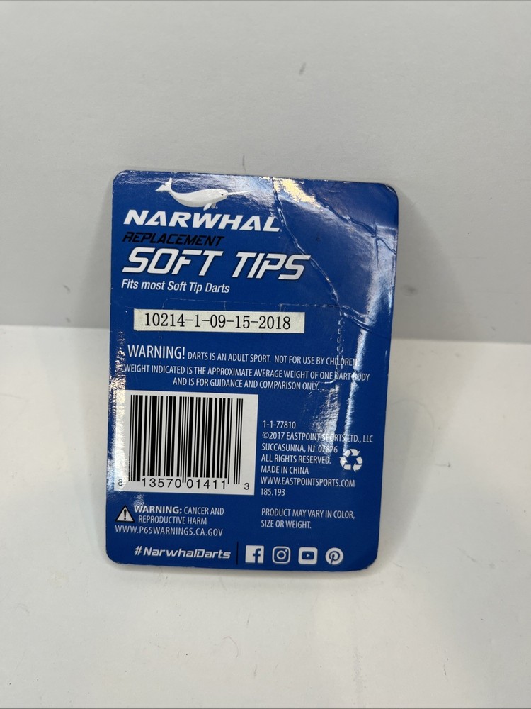 Narwhal Replacement Soft Tip for Darts 50 Each Pack