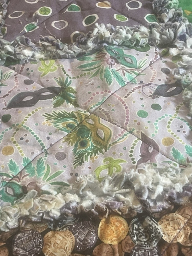 Mardis Gras Rag Quilt #1
