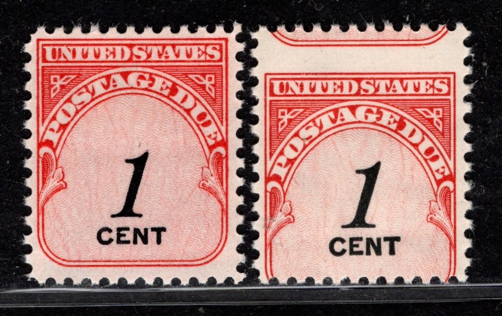 Perfectly Flawed EFO SN J89 MNH Error - 1¢ Postage Due - Misperf