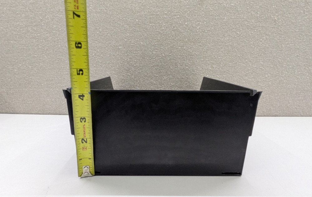 ☑️ 6 Pack Black Storage Box Bin Stackable Display Open Storage Accessories Used