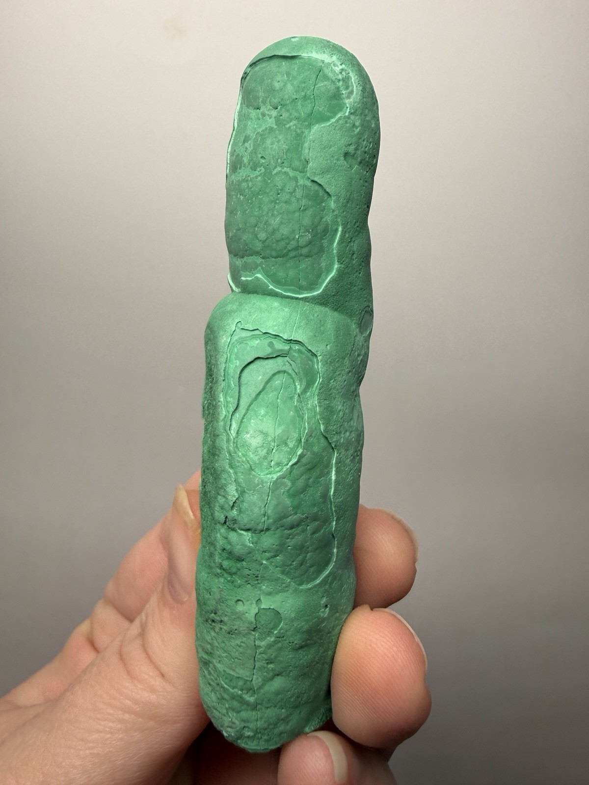 3.7” Druzy Malachite Stalactite — Botryoidal “Cave” Formation | DR Congo