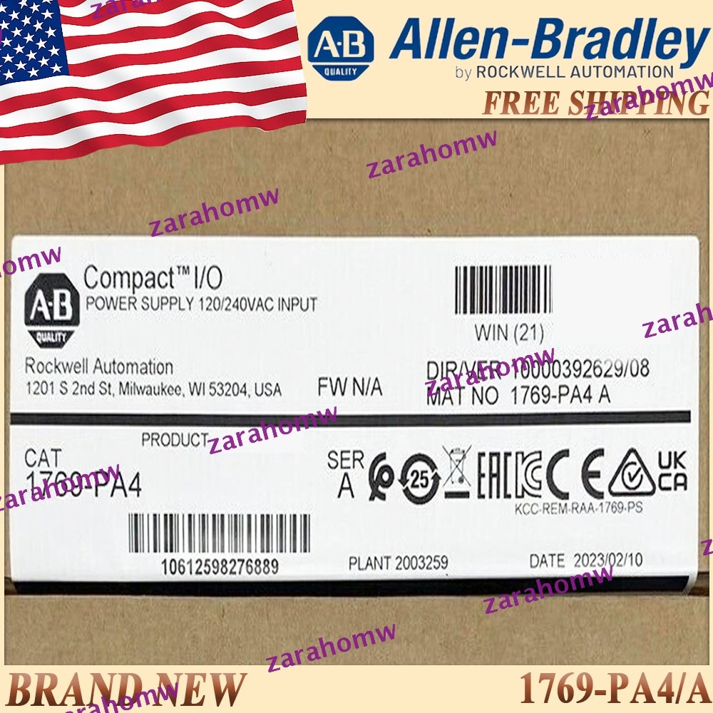 New AB 1769-PA4/A Compact Power Supply Input Module Same-Day Ship US