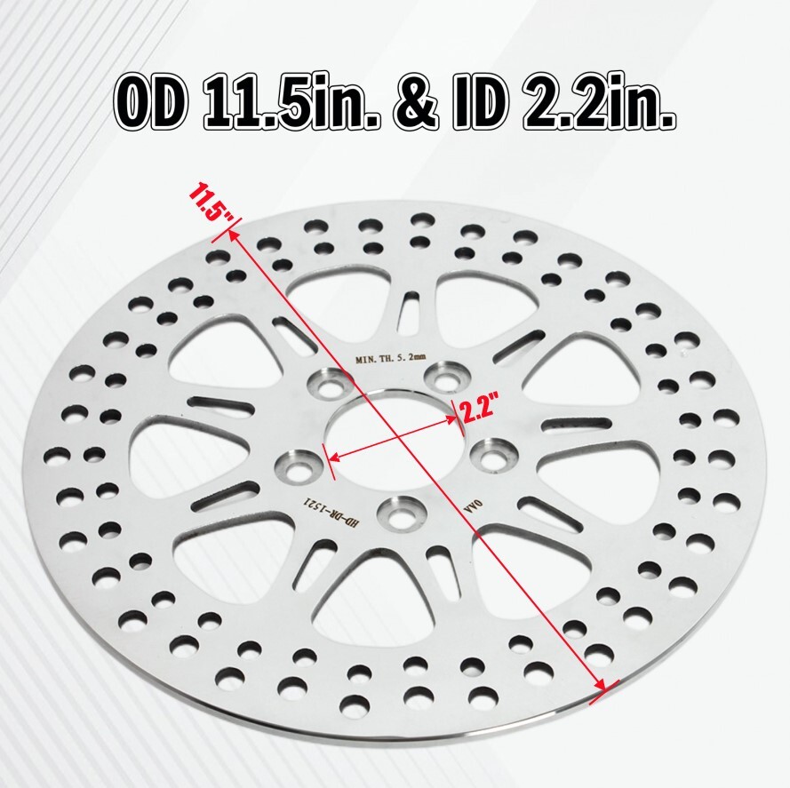 11.5" Front Rear Brake Rotors for Harley Softail Deluxe Fat Boy Heritage 2000-14