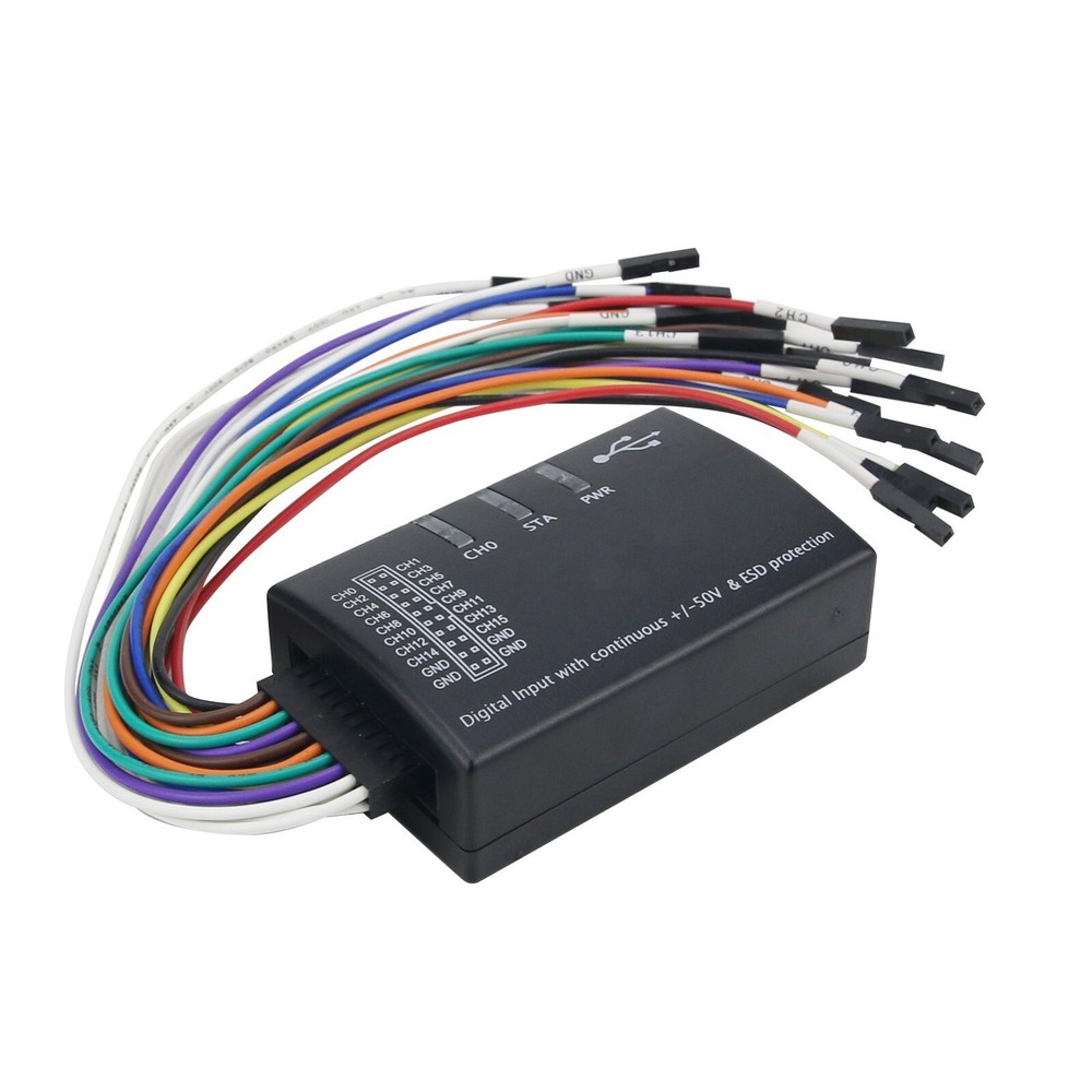 Mini 16 Logic Analyzer USB 100M Sample Rate 16CH Support 1.2.10 Software