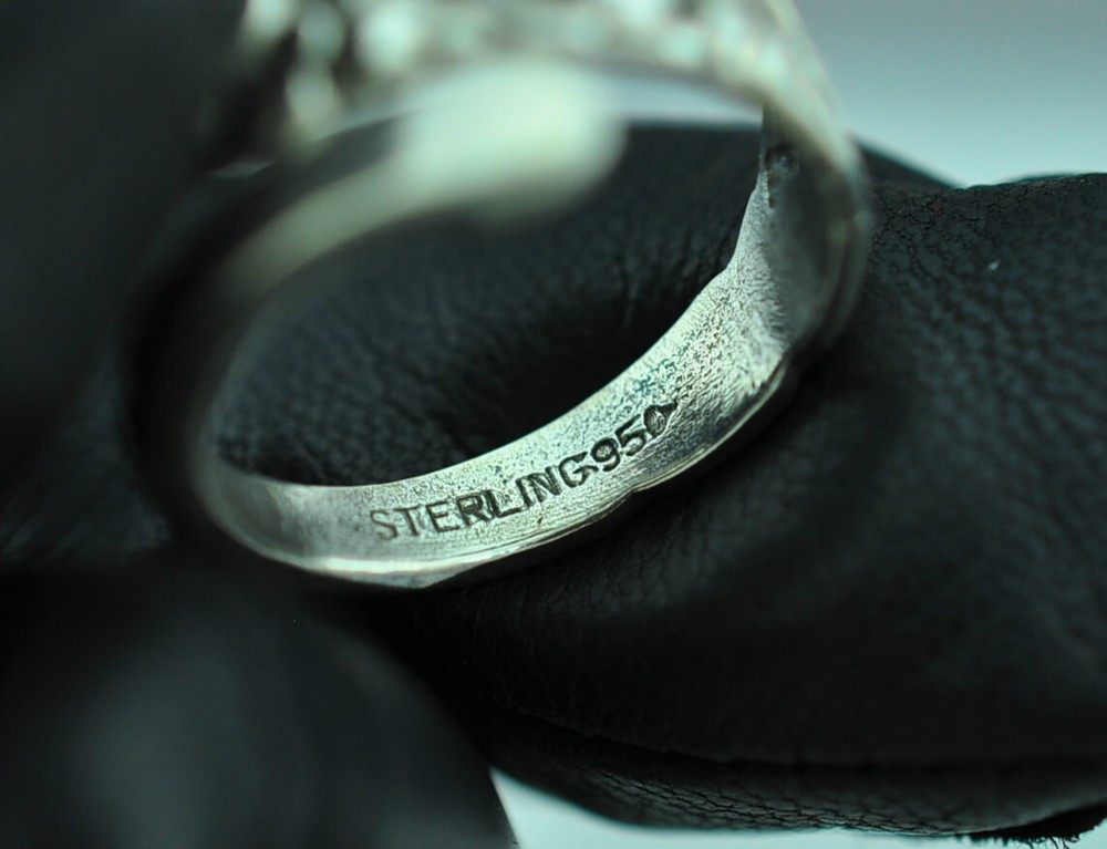 Dainty Solid 950 Sterling Silver Plum Flower Floral Adjustable Spoon Ring
