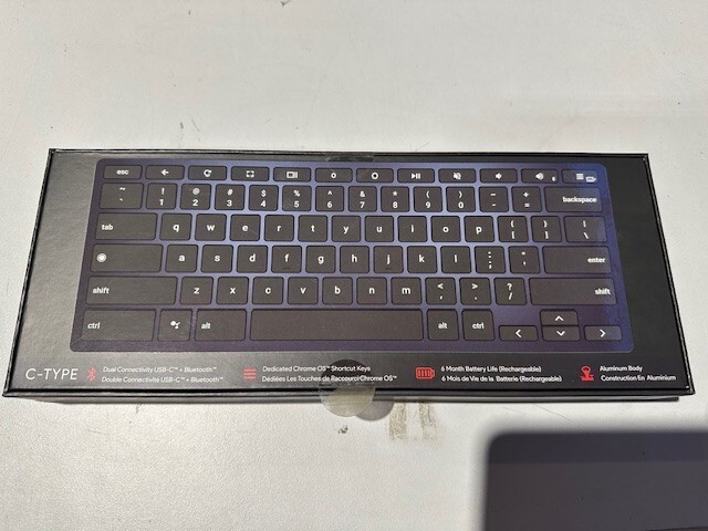 Brydge C-Type Wireless Bluetooth/USB Wired Desktop Keyboard for Chrome OS