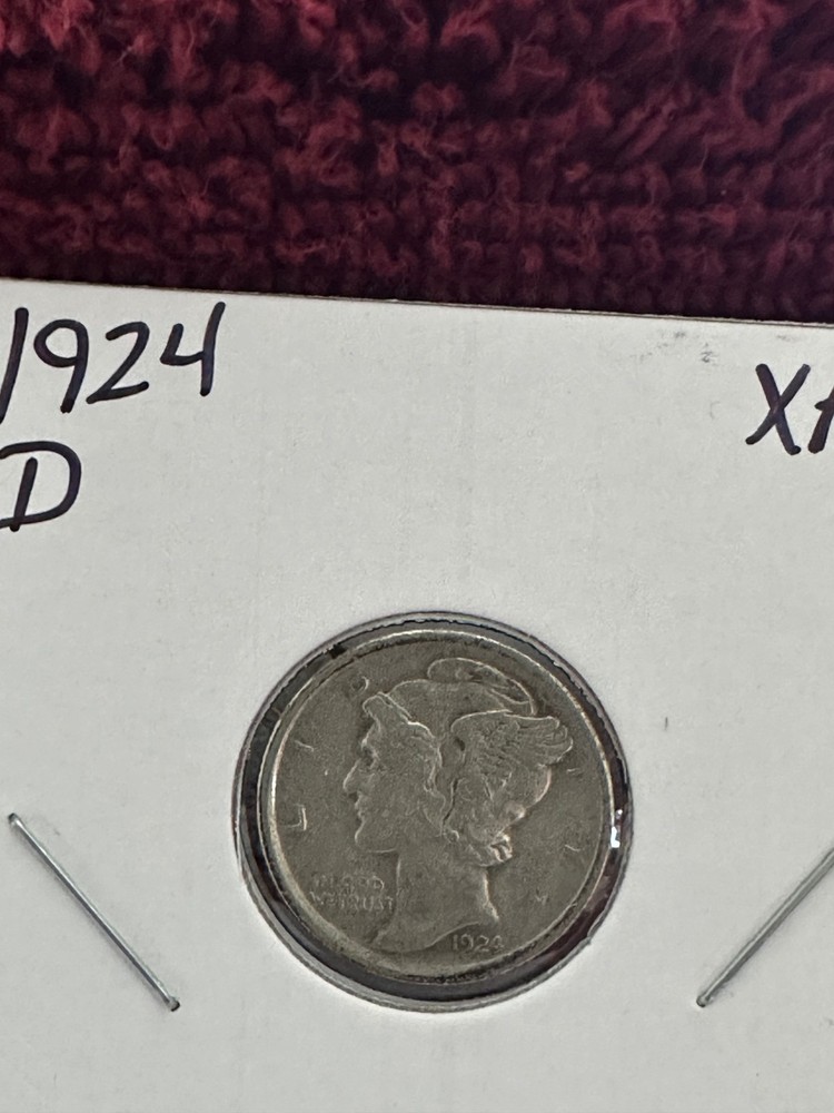 1924 d mercury dime XF