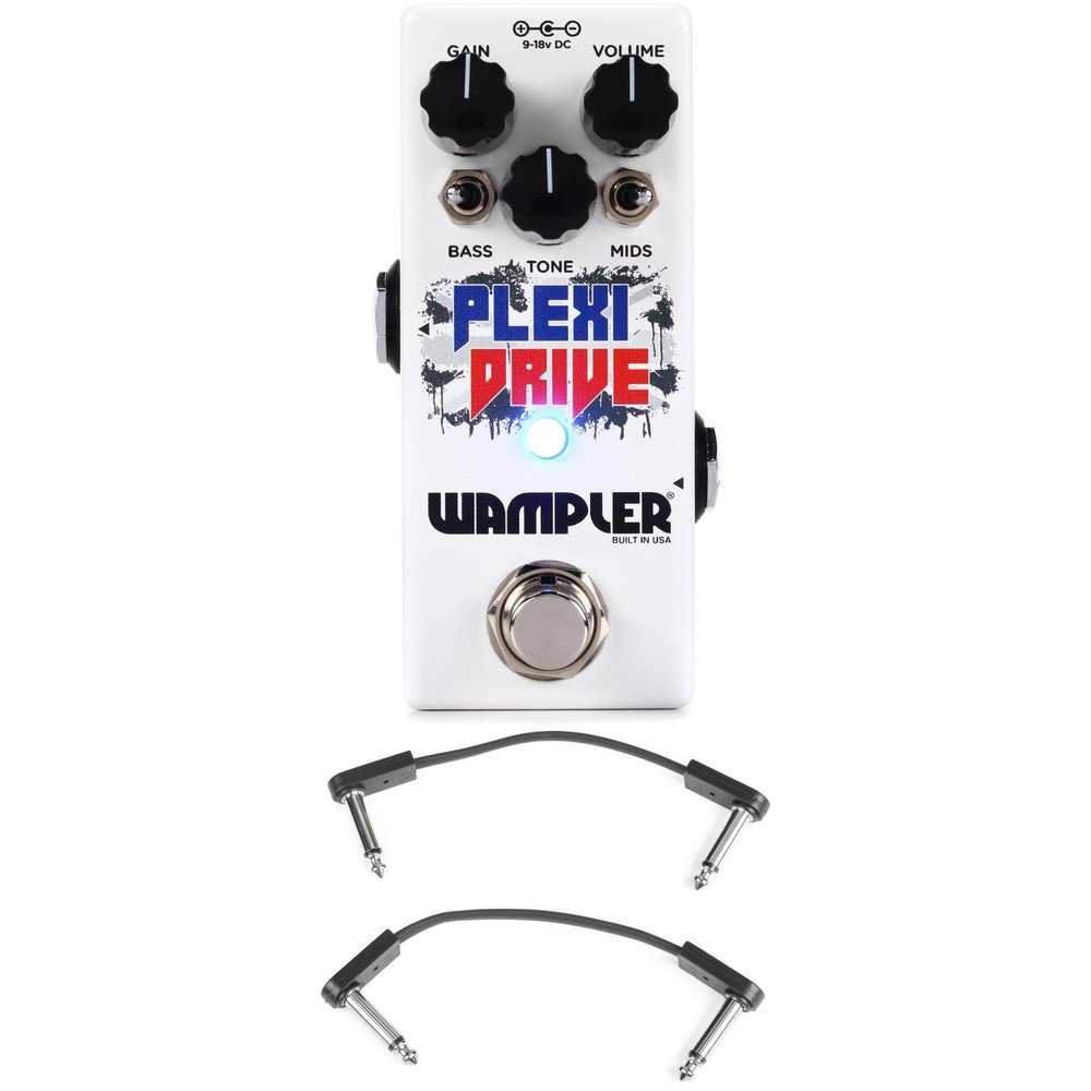 Wampler Plexi-Drive Mini Overdrive Pedal with EBS Patch Cables