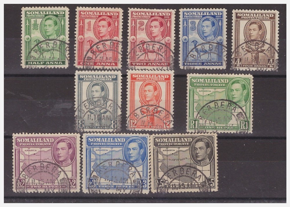 Somaliland - 1938 - SG93/104 Used Set - Missing 98