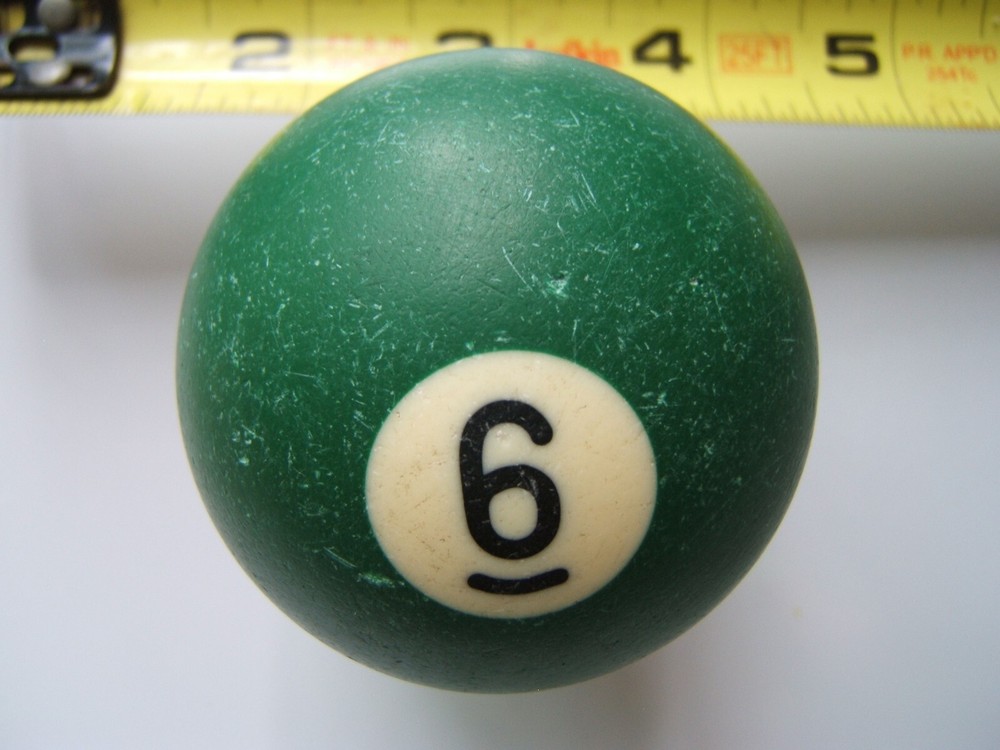 Billiard/Pool Balls / Individual replacement / 2 1/4" diameter / No. 6
