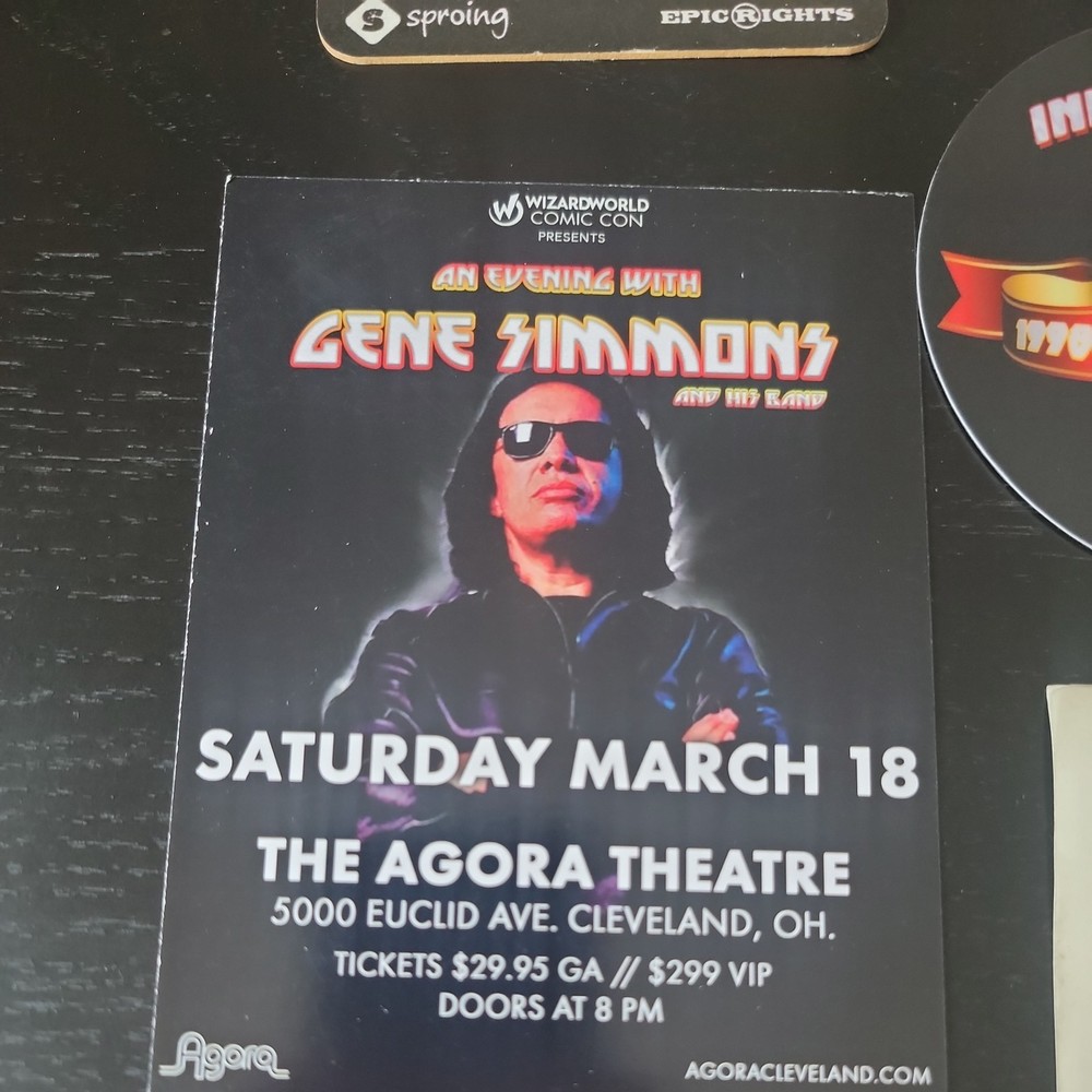 Lot Of 9 Vintage items convention passes, ots pin, decal, promo make up kit etc