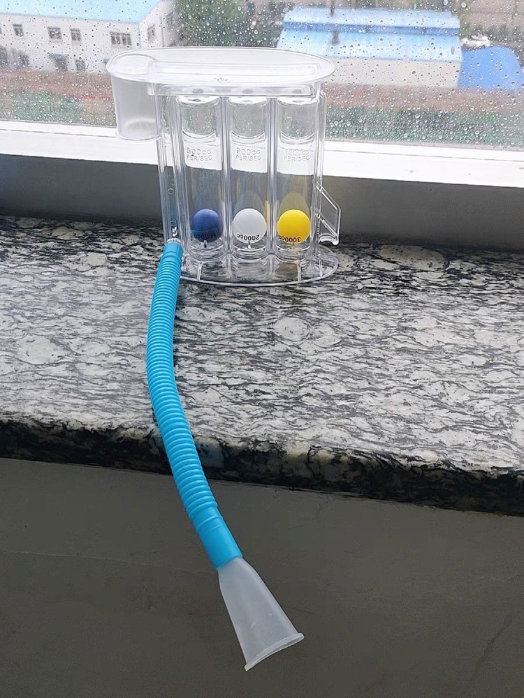 Lung Deep Breath Spirometer Breathing Exerciser Trainer Incentive Spirometry KU