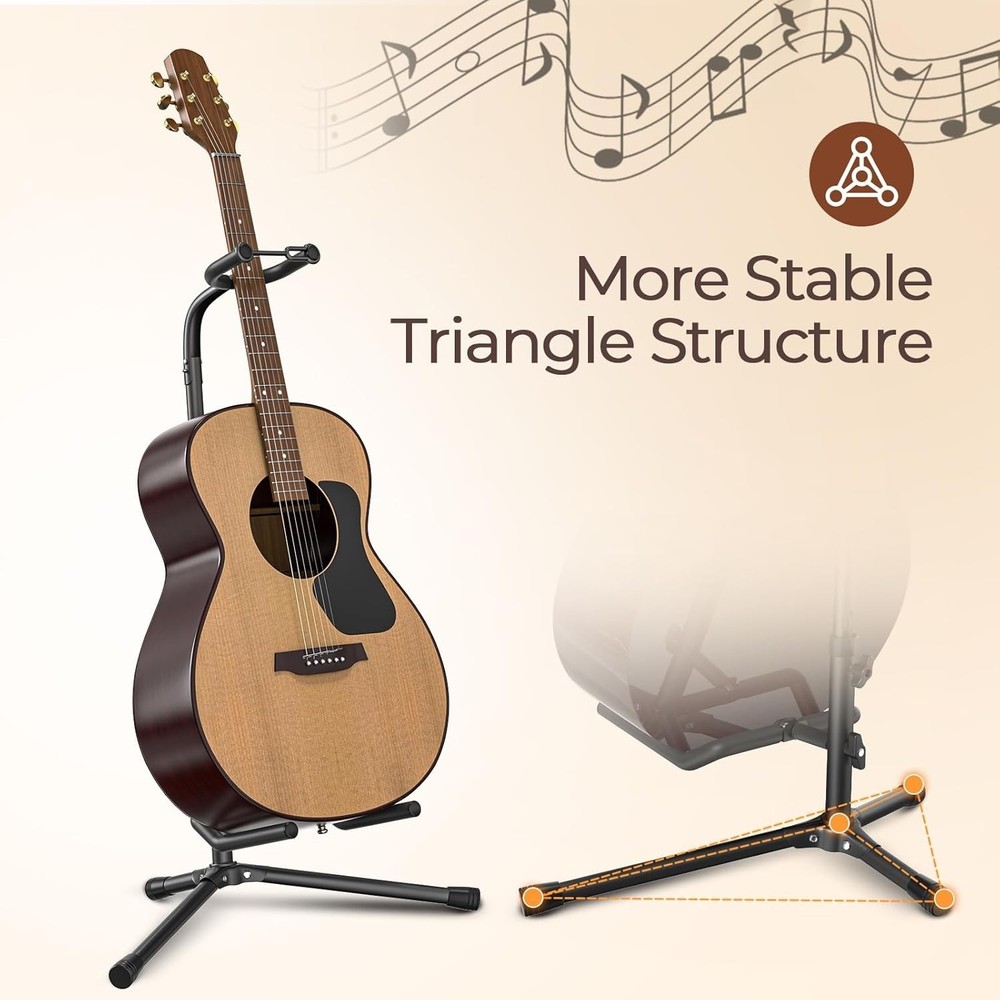 Adjustable Guitar Stand Black Folding Safe Electric Bass Classical