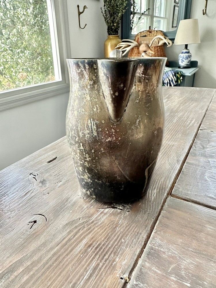 Vintage Silver Plate Water Pitcher, one dent