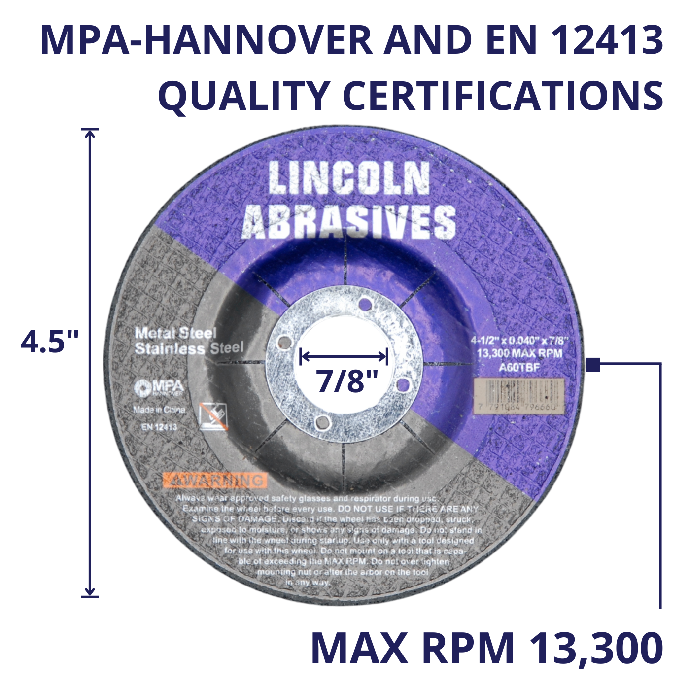 400 Pc Depressed Center 4-1/2" x .040" x 7/8" Cut-Off-Wheels Metal Cutting Discs