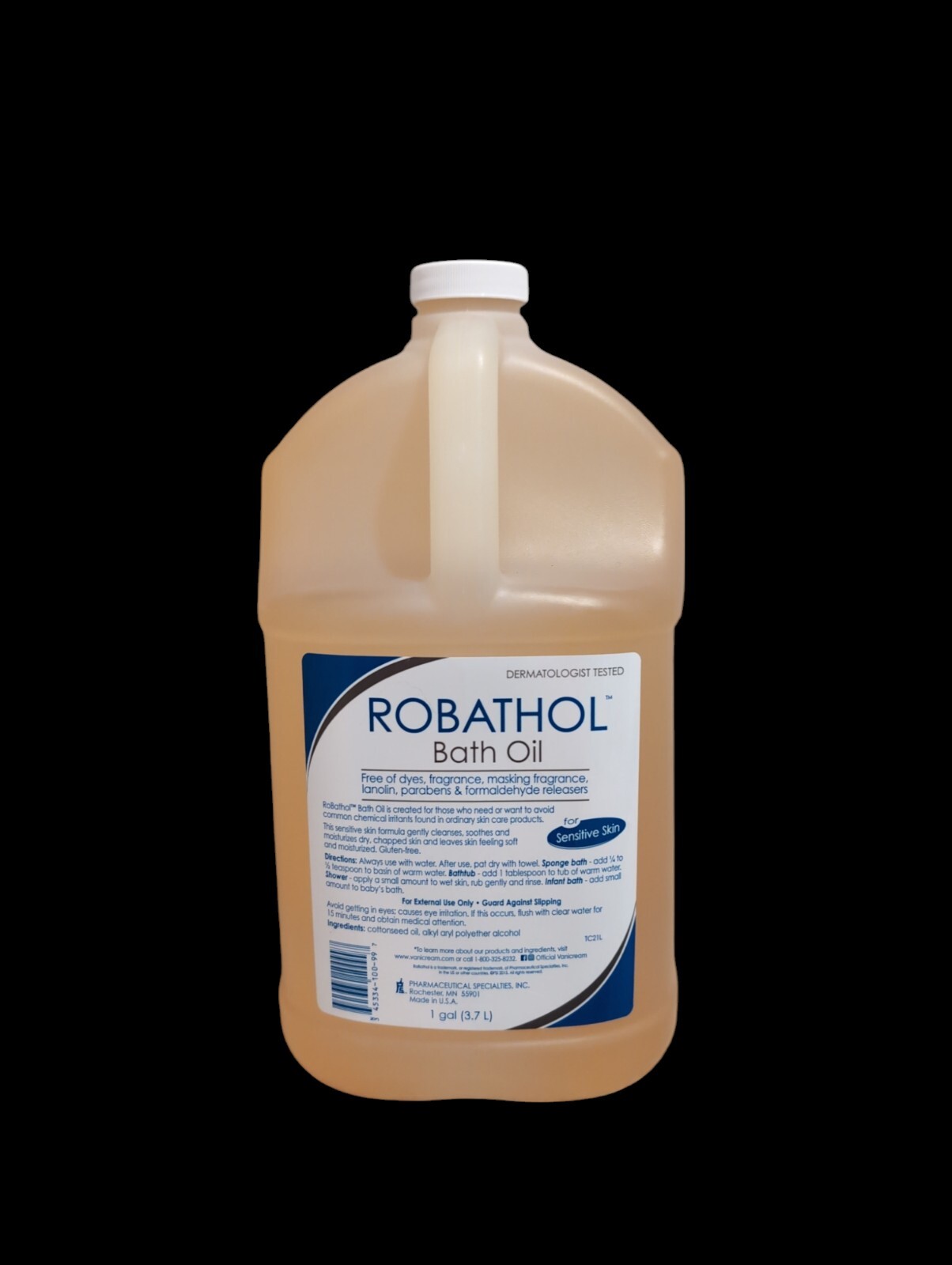 Robathol Bath Oil Vanicream HUGE 128 oz/gallon Sensitive Chapped Skin 6/25 seal