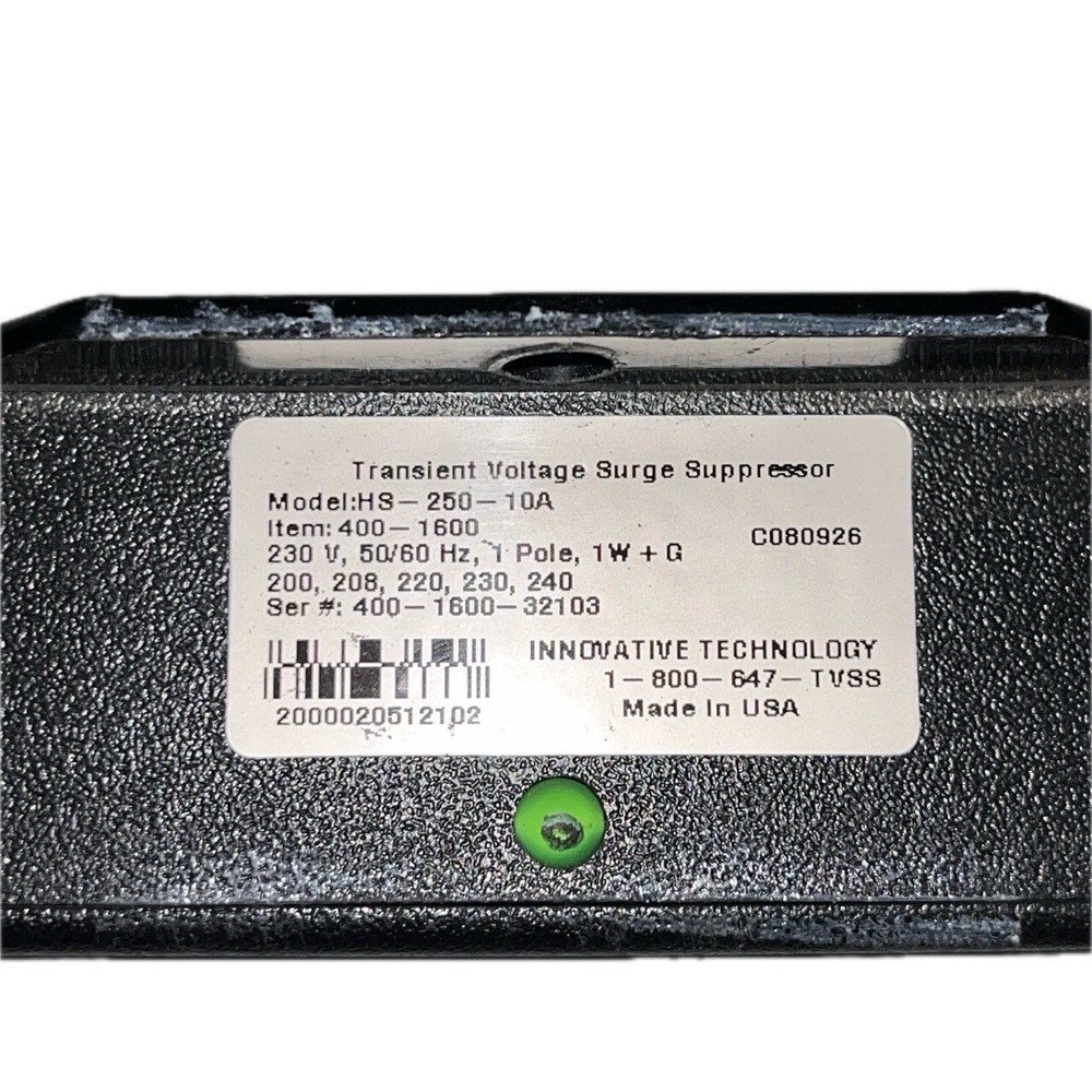 Innovative Technology HS-250-10A Surge Suppresor
