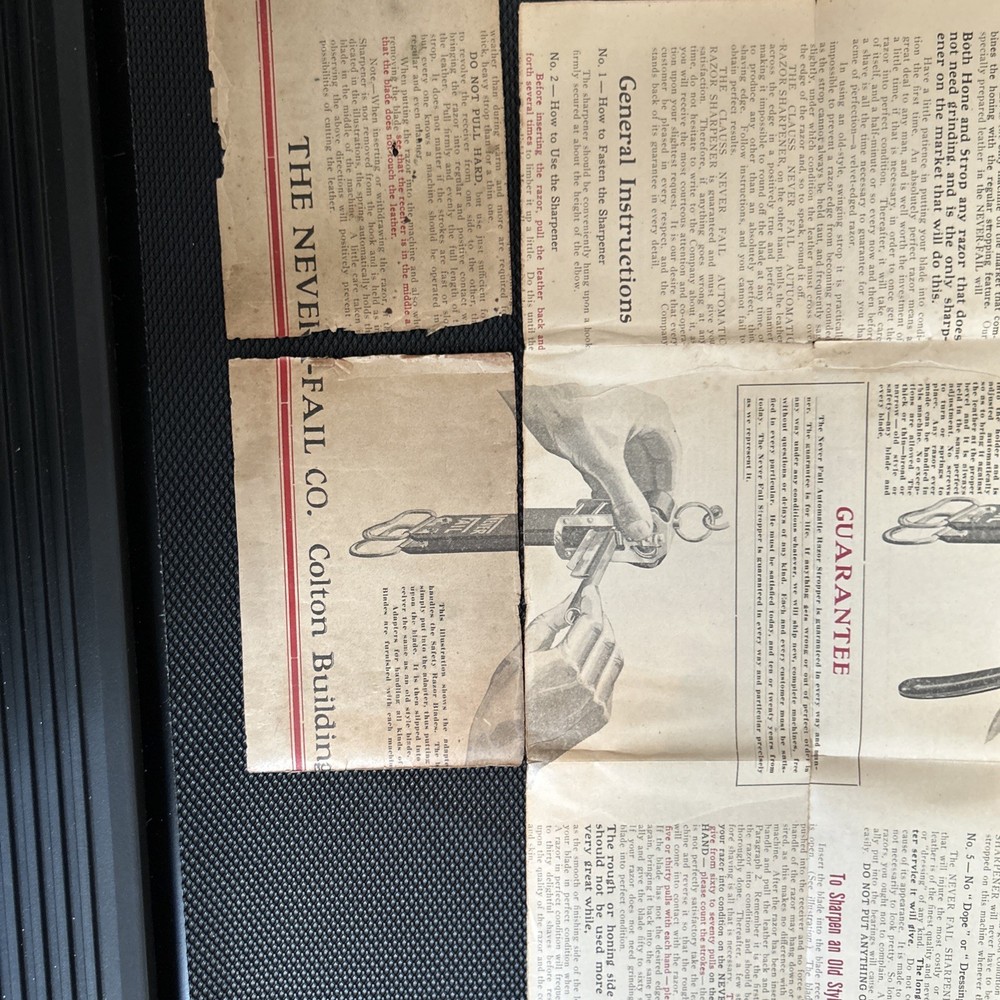 Never-Fail Company Razor Strop