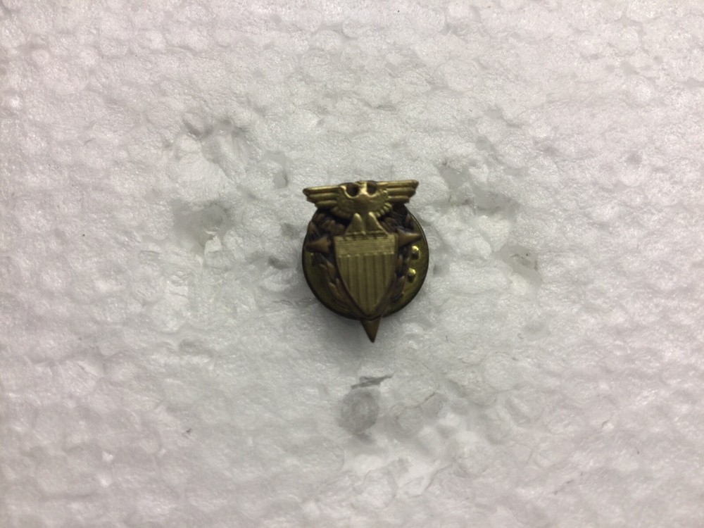 Vintage Eagle Over Shield Flag Lapel Pin