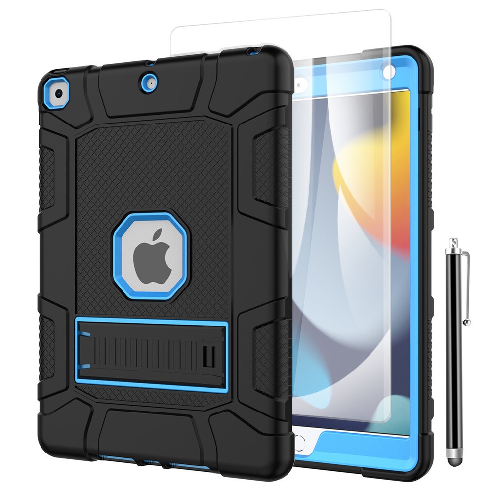 iPad 9th 8th 7th Generation Case Shockproof Heavy Duty Cover + Screen Protector