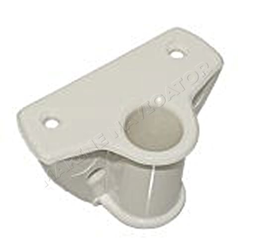 Side Mount Socket Plate White Plastic 19mm Diameter