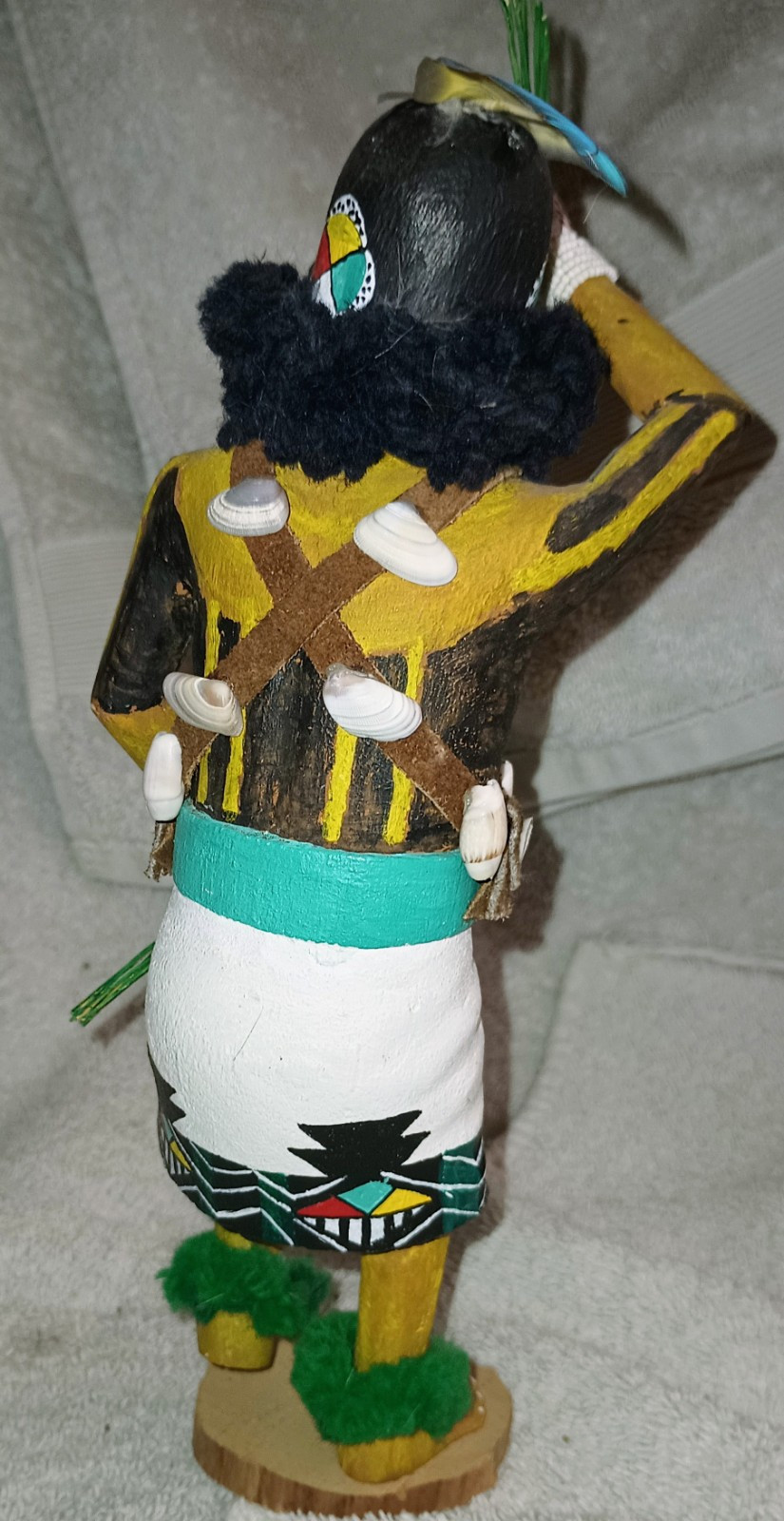 Vintage Well Done Hopi Carved Zuni Warrior Kachina Signed Les Honie