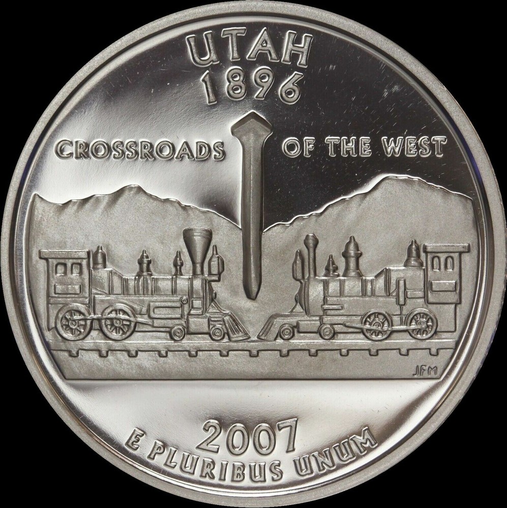 2007 S Utah State Quarter Gem PROOF Deep Cameo CN-Clad Coin