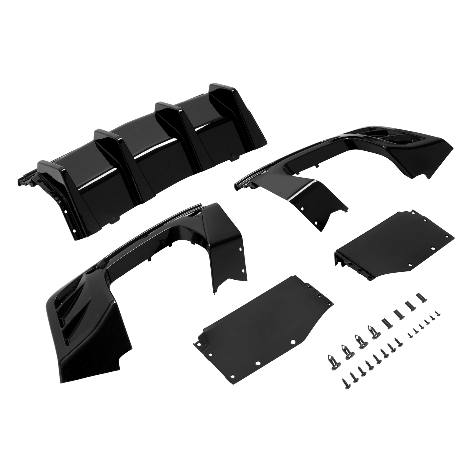 Fits 2016-2024 CHEVY CAMARO SS LT1 LS Rear Bumper Lip Diffuser Glossy Black