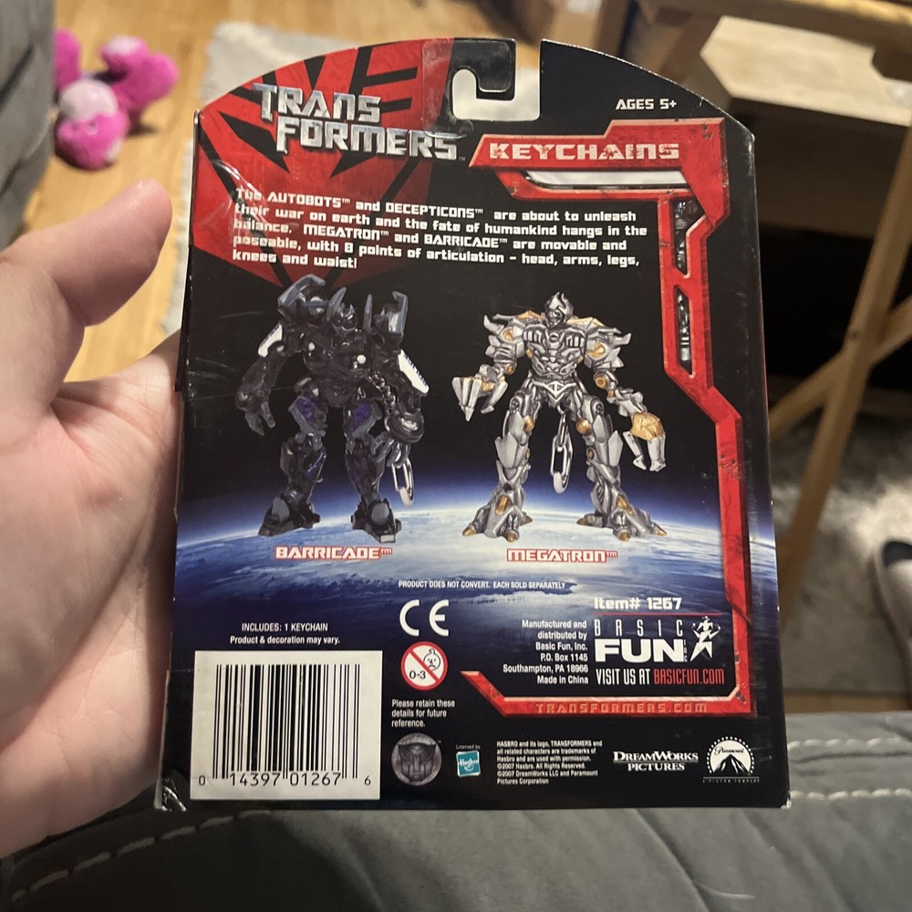 Transformers Megatron Poseable Keychain 2007 Hasbro Basic Fun