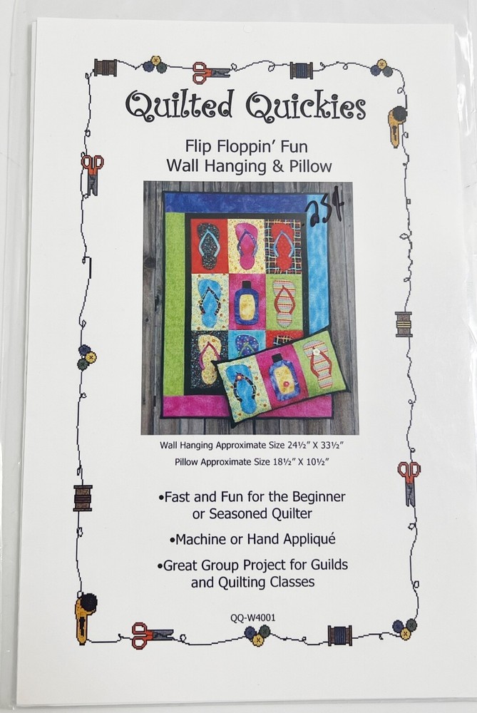 Quilted Quickies Flip Floppin' Fun Wall hanging & Pillow Pattern