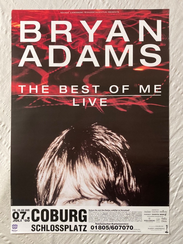 Bryan Adams 2000 German Tour Poster