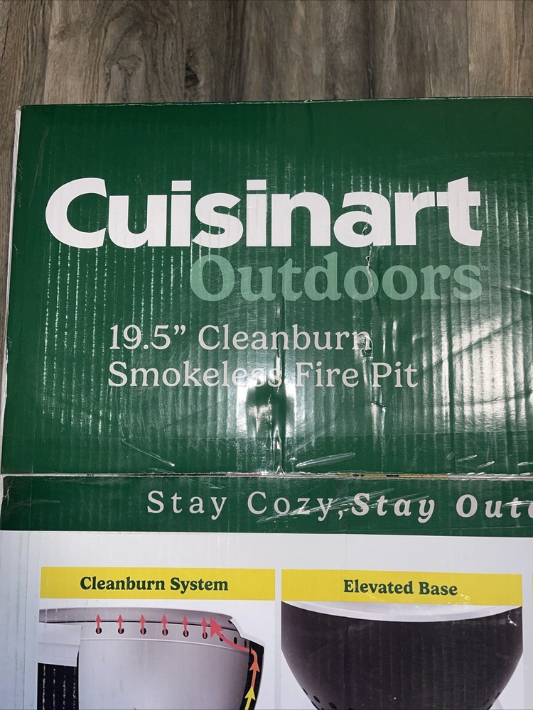 Cuisinart Outdoors 19.5" Cleanburn Smokeless Fire Pit New Unopened Elevated Base