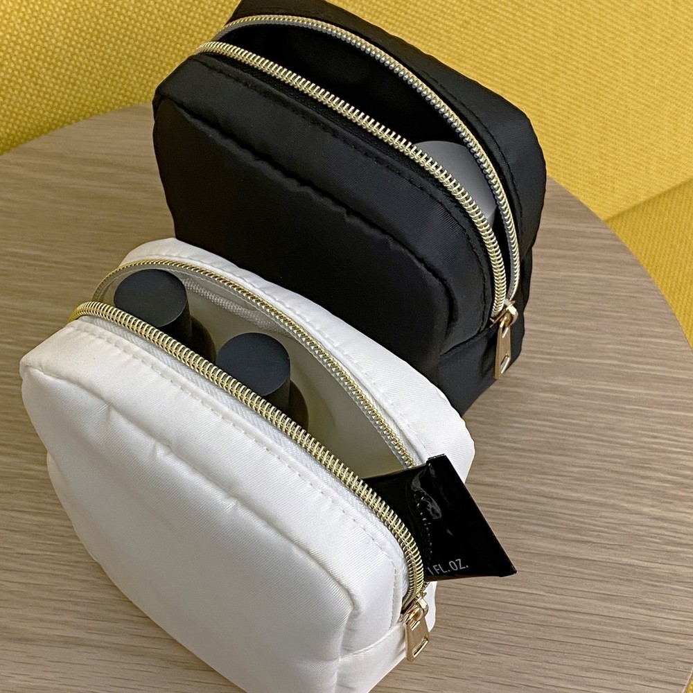 (2 pack Small Zippered Craft Storage Bag Black