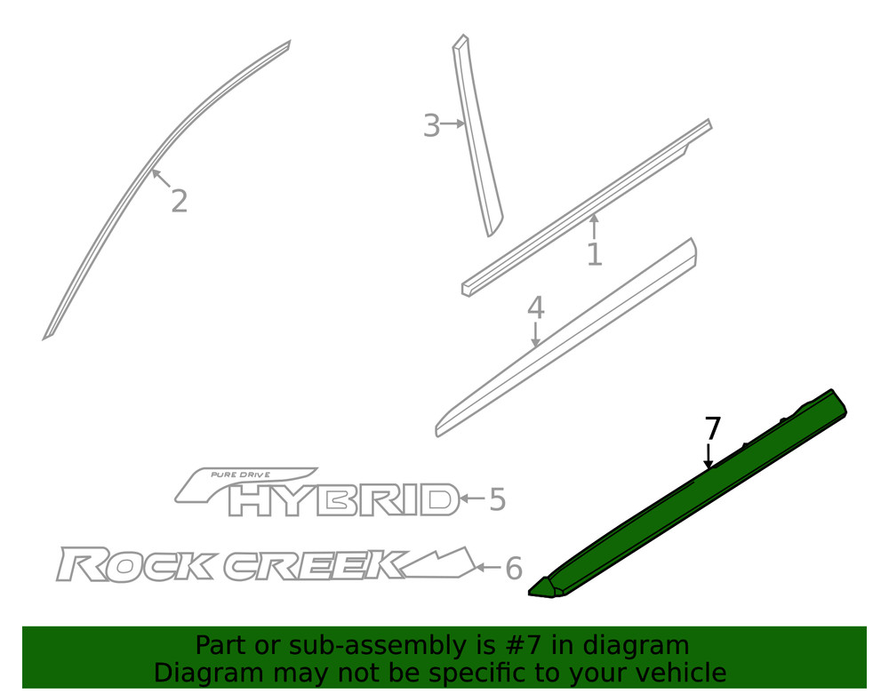 Genuine Nissan Rocker Panel Guard 80876-3KA0B