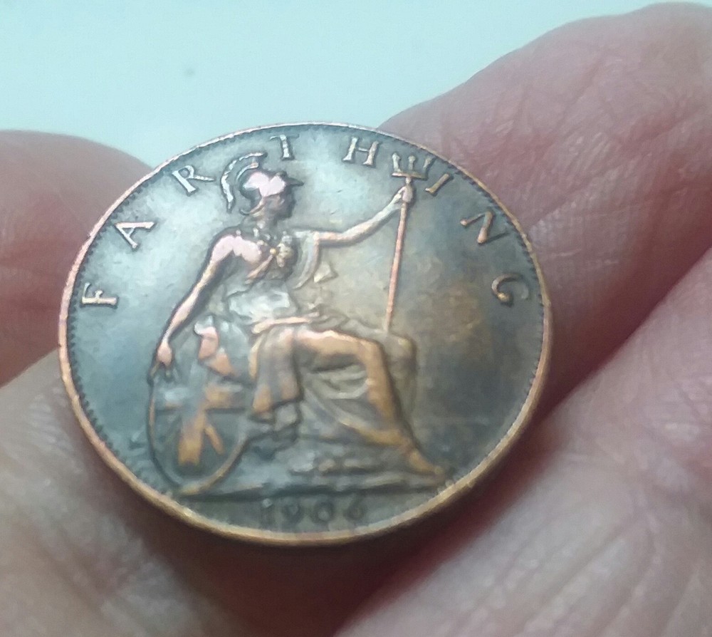 BRITAIN 1906 FARTHING - Edward VII Nice!! - 020426