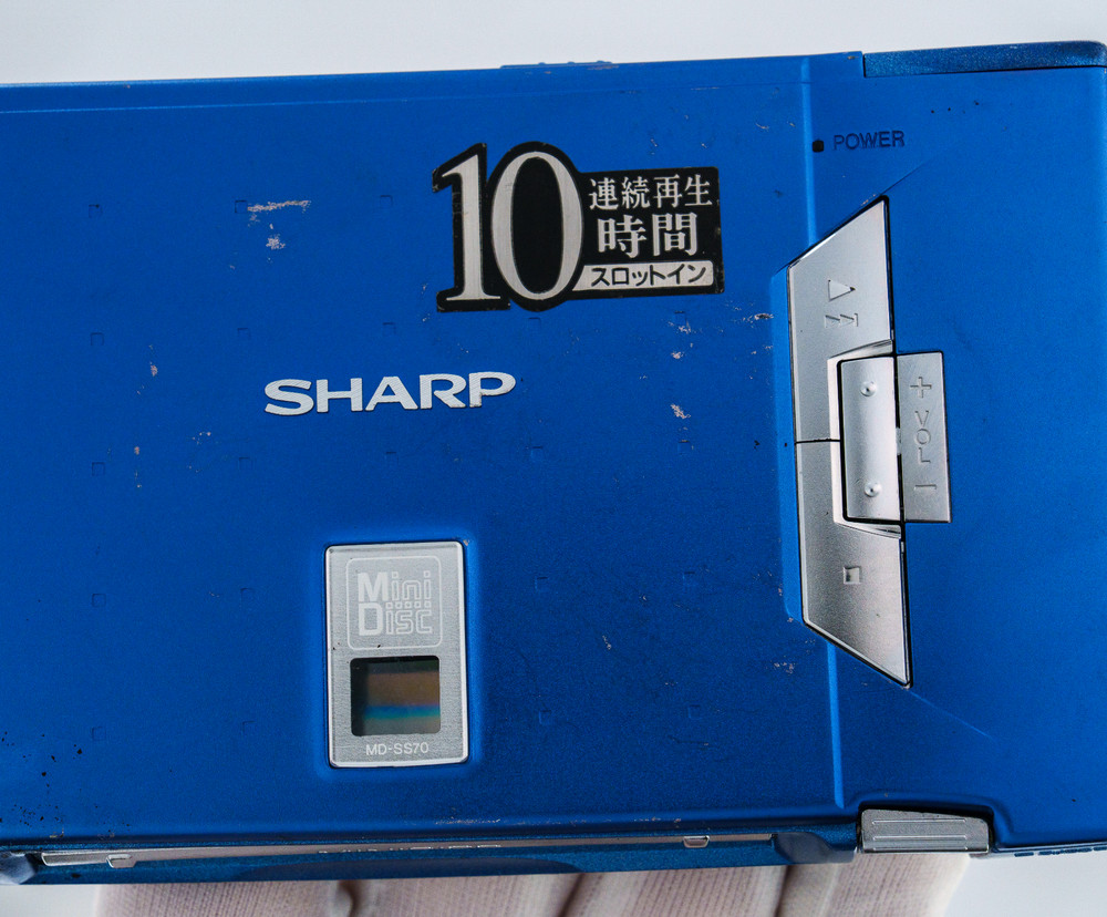Sharp MD-SS70-A Blue MiniDisc MD Player - Tested [DEMO / PLAYS] [555]