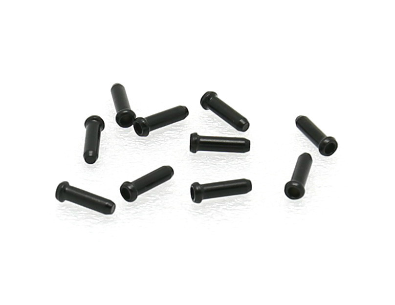 10 Shift Brake Cable Ends Tips Caps Crimps Black