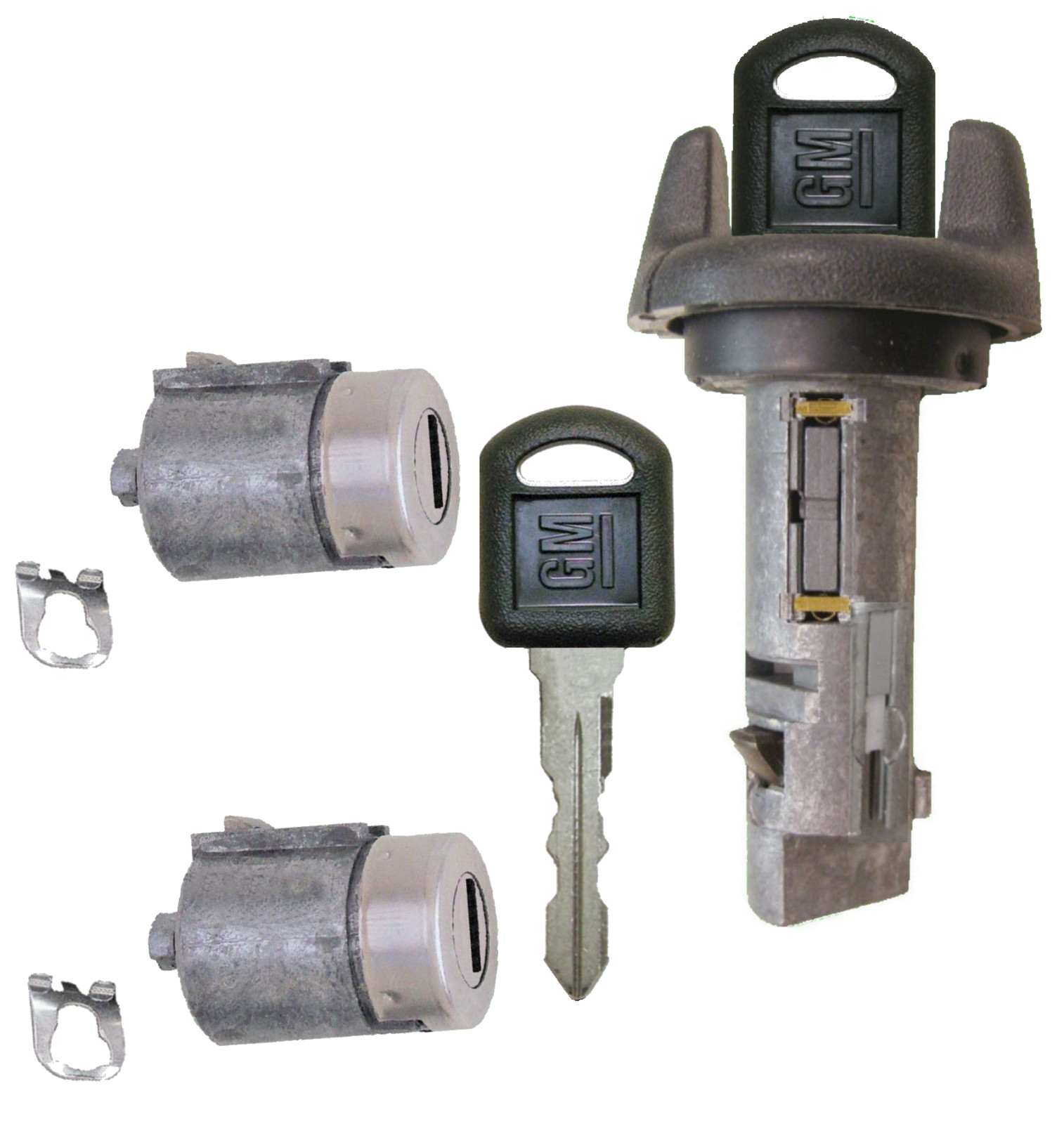 Passlock Ignition Key Switch Lock Cylinder & Door Lock Tumbler Set OEM 2 GM Keys