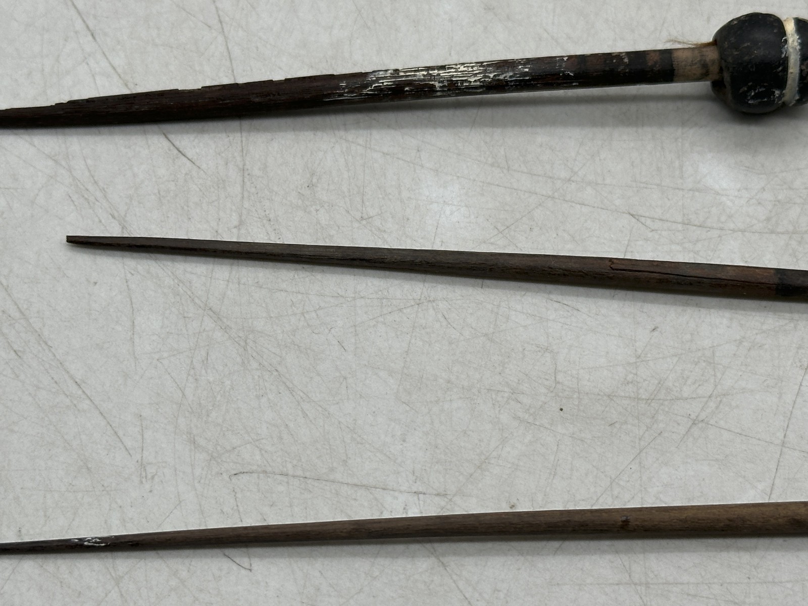 Pre-Columbian Spindle Lot ~ 1 Bead, Several with Thread