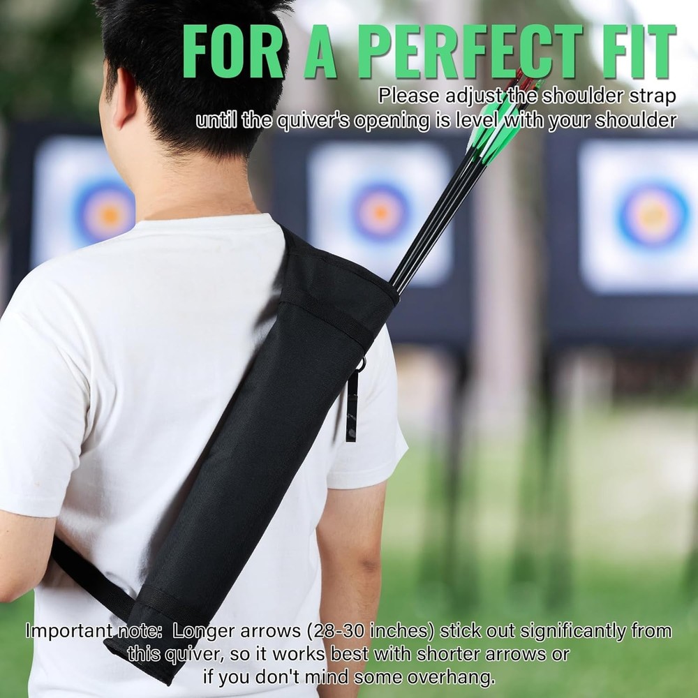 Archery Quiver - Adjustable Back & Hip Arrow Holder for Compound & Recurve Bows