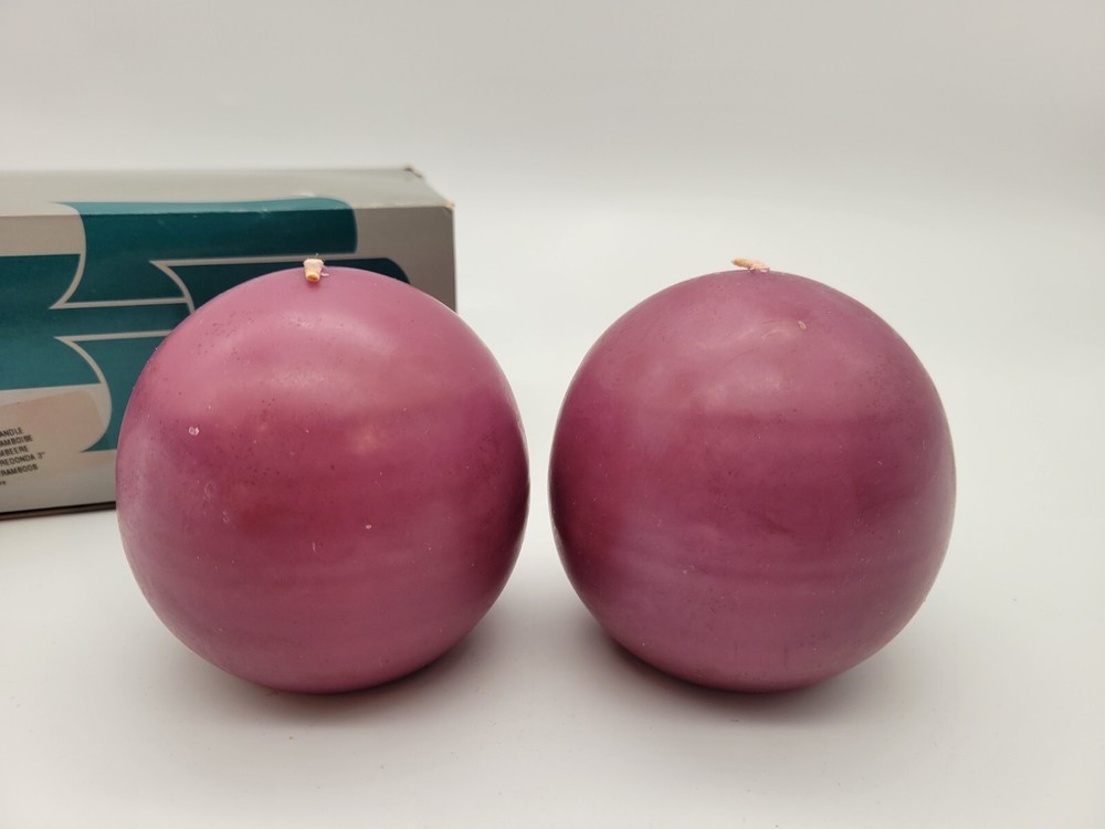 Partylite Raspberry Two Ball Candles 3"