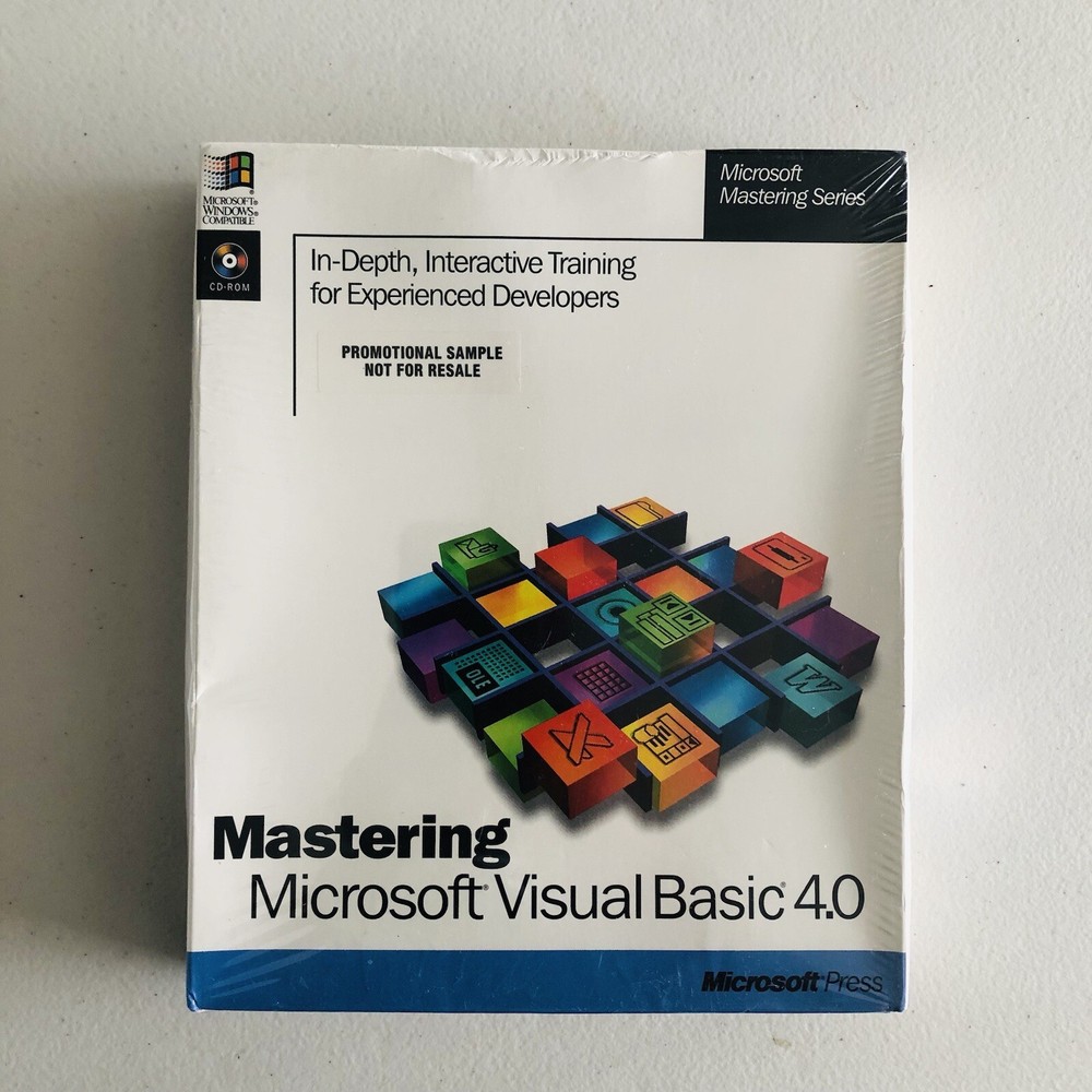 Mastering Microsoft Visual Basic 4.0 - Microsoft Mastering Series CD-ROM Sealed
